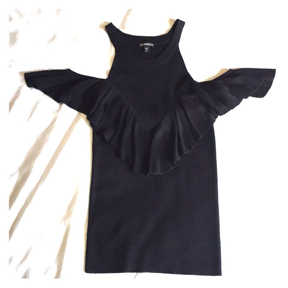NWOT Express Knit Flutter Off the Shoulder Top